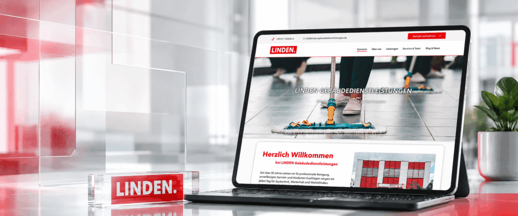 Linden Gebäudedienstleistungen: Eine Webseite, die auch nach zwei Jahren überzeugt