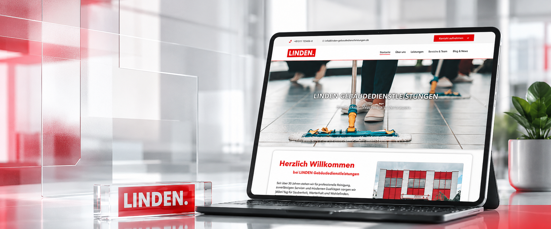 Linden Gebäudedienstleistungen: Eine Webseite, die auch nach zwei Jahren überzeugt